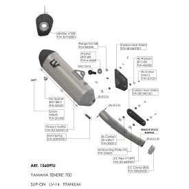 Exhaust Leovince Yamaha TÉNÉRÉ 700 / WORLD RAID / RALLY EDITION / EXTREME EDITION / EXPLORE EDITION LV-14 TITANIUM