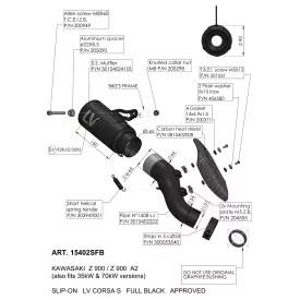 Echappement Leovince Kawasaki Z 900 A2 LV CORSA S FULL BLACK