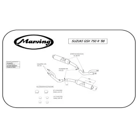 Marving S/2092/NC Suzuki Gsx 750 R 88