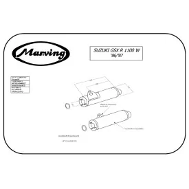 Marving S/2153/BC Suzuki Gsx 1100 R W 96/97