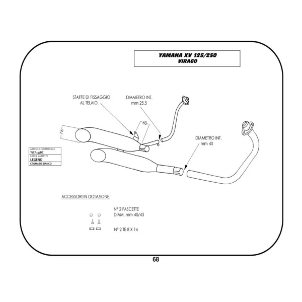 Marving Y/CP14/BC Yamaha Xv 250 Virago