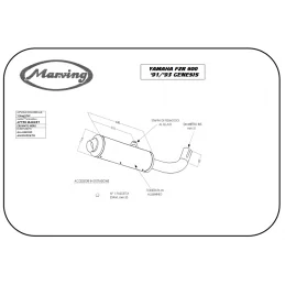 Marving Y/2097/NC Yamaha Fzr 600 Genesis 91/93