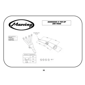 Marving K/3414/NC Kawasaki Z 750 Gp Uni-trak