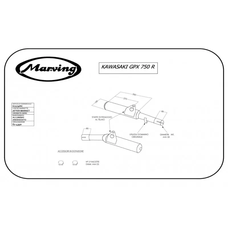 Marving K/2079/NC Kawasaki Gpx 750 R