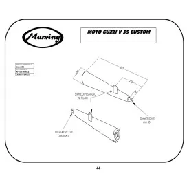 Marving G/2077/BC Moto Guzzi V 35 Custom