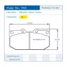 Pagid Racing 1406 RSL1 E1406RSL1 - disegno sagoma 1406