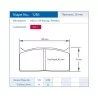 Pagid Racing 1283 RST3 E1283RST3 - disegno sagoma 1283