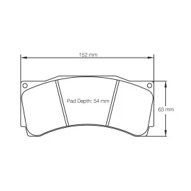 Pagid Racing 1539 RSL1E E1539RSL1E - dessin forme 1539