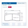 Pagid Racing 1287 RST3 E1287RST3 - shape 1287 drawing
