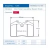Pagid Racing 1203 RST3 E1203RST3 - Zeichnung Form 1203