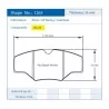 Pagid Racing 1265 RSL29 E1265R29 - disegno sagoma 1265