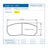 Pagid Racing 1361 RSL1 E1361RSL1 - dessin forme 1361