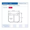 Pagid Racing 1587 RST3 E1587RST3 - disegno sagoma 1587