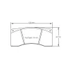 Pagid Racing 1595 RST2E E1595RST2E - shape 1595 drawing