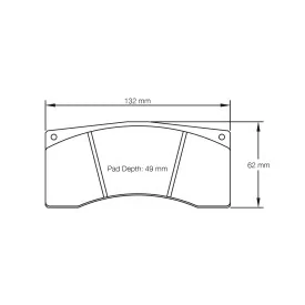 Pagid Racing 1607 RST5E E1607RST5E - Zeichnung Form 1607