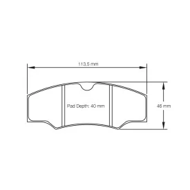 Pagid Racing 1749 RST5E E1749RST5E - Zeichnung Form 1749