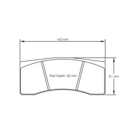 Pagid Racing 1616 RST5E E1616RST5E - Zeichnung Form 1616