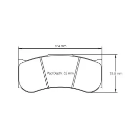 Pagid Racing 2019 RSL2E E2019RSL2E - Zeichnung Form 2019