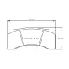 Pagid Racing 1617 RST5E E1617RST5E - disegno sagoma 1617