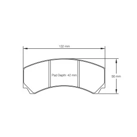 Pagid Racing 2126 RST5E E2126RST5E - shape 2126 drawing