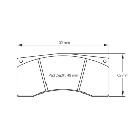 Pagid Racing 1674 RSLD1 E1674RSLD1 - Zeichnung Form 1674