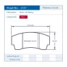 Pagid Racing 2127 RST3 E2127RST3 - shape 2127 drawing