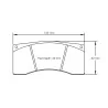 Pagid Racing 1674 RSTD1 E1674RSTD1 - shape 1674 drawing