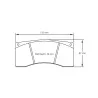 Pagid Racing 2704 RSTD1 E2704RSTD1 - dessin forme 2704