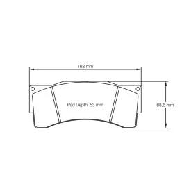 Pagid Racing 2557 RSL1E E2557RSL1E - disegno sagoma 2557