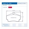 Pagid Racing 2406 RST3 E2406RST3 - disegno sagoma 2406