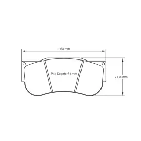 Pagid Racing 2560 RST2E E2560RST2E - dibujo forma 2560