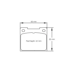 Pagid Racing 3102 RST5E E3102RST5E - dessin forme 3102