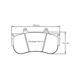 Pagid Racing 2564 RSL2E E2564RSL2E - shape 2564 drawing