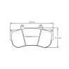 Pagid Racing 2564 RST3 E2564RST3 - disegno sagoma 2564