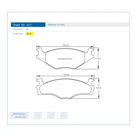 Pagid Racing 4011 RSL29 E4011R29 - Zeichnung Form 4011