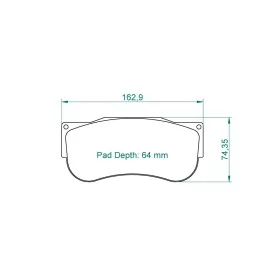 Pagid Racing 2566 RSX E2566RSX001 - shape 2566 drawing