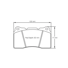 Pagid Racing 2487 RST5E E2487RST5E - shape 2487 drawing