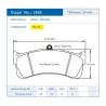 Pagid Racing 2488 RSL29 E2488R29 - dessin forme 2488