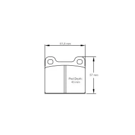 Pagid Racing 4304 RSL29 E4304R29 - shape 4304 drawing