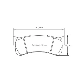 Pagid Racing 2488 RSL2E E2488RSL2E - dibujo forma 2488