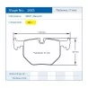 Pagid Racing 2685 RSL1 E2685RSL1 - disegno sagoma 2685