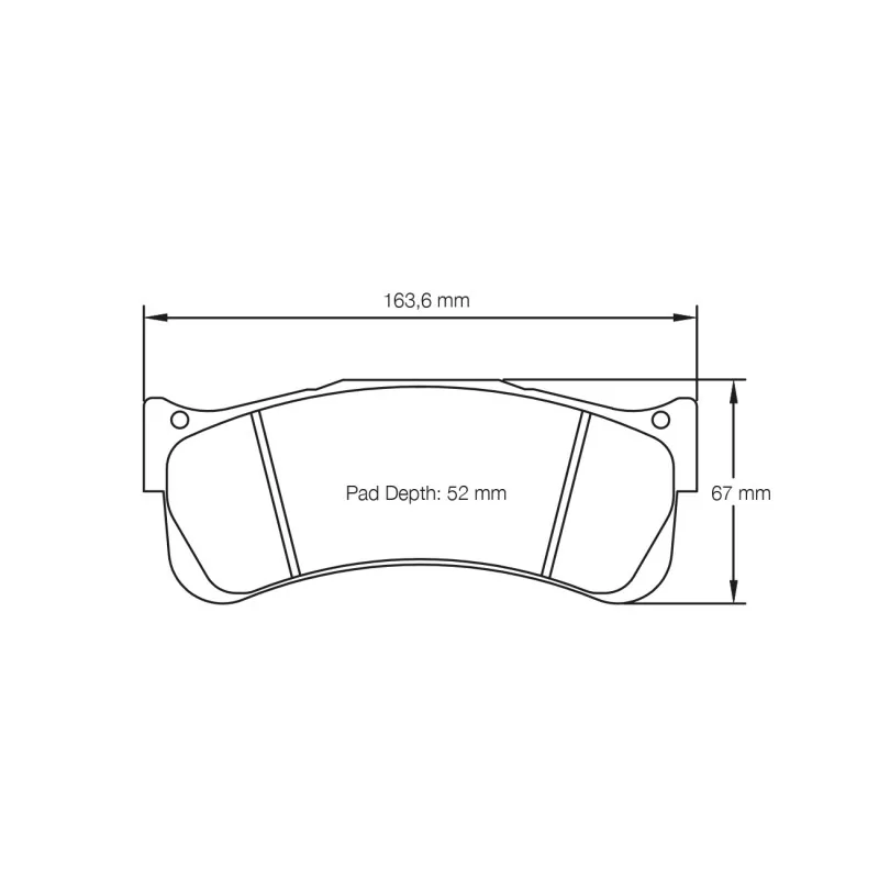 Pagid Racing 2488 RSX E2488RSX001 - disegno sagoma 2488 Pagid Racing 2488 RSX E2488RSX001 - disegno sagoma 2488