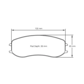Pagid Racing 4928 RSL1E E4928RSL1E - disegno sagoma 4928
