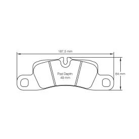 Pagid Racing 4918 RSL29 E4918R29 - Zeichnung Form 4918