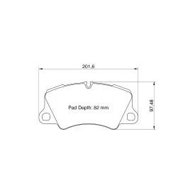 Pagid Racing 4580 RSL1 E4580RSL1 - shape 4580 drawing