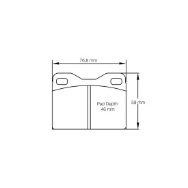 Pagid Racing 4623 RSH42 E4623RSH42 - disegno sagoma 4623