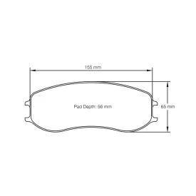 Pagid Racing 4920 RST2E E4920RST2E - shape 4920 drawing