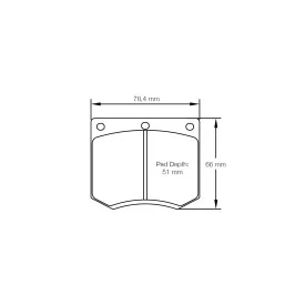 Pagid Racing 4905 RSH29E E4905RSH29E - disegno sagoma 4905