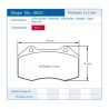 Pagid Racing 8023 RST3 E8023RST3 - shape 8023 drawing
