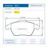 Pagid Racing 8001 RSL29 E8001R29 - disegno sagoma 8001